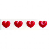 Hello Kitty Easy Classic Heart Red 1.8 in. x 8 in. Ceramic Wall Tile-HKD020309 205184583