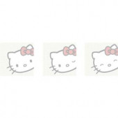 Hello Kitty Easy Expression Pink 8 in. x 8 in. Ceramic Wall Tile (Set of 3)-HKD020102 205184571