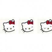 Hello Kitty Easy Expression Red 8 in. x 8 in. Ceramic Wall Tile (Set of 3)-HKD020109 205184560