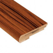 Home Legend Exotic Tigerwood 5/8 in. Thick x 3-3/8 in. Wide x 78 in. Length Bamboo Stair Nose Molding-HL401SN 203579572