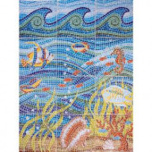 imagine tile Under the Sea 24 in. x 32 in. Ceramic Mural Wall Tile (5.3 sq. ft. / case)-3401ES08 204659818