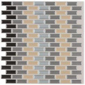 Instant Mosaic 12 in. x 12 in. Peel and Stick Mosaic Decorative Wall Tile in Earth Tones (6-Pack)-07102 207088629