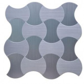 Instant Mosaic Lanterns 12 in. x 12 in. x 5 mm Peel and Stick Brushed Stainless Metal Mosaic Tile-EKB-03-112 206063175