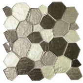 Instant Mosaic Peel and Stick 11-1/2 in. x 11-1/2 in. x 5 mm Glass Mosaic Tile-04-108 206748901
