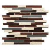 Instant Mosaic Peel and Stick Glass/Stone/Metal Wall Tile - 3 in. x 12 in. Tile Sample-SAMPLE06-101 206585410