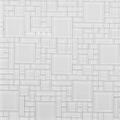 Instant Mosaic Peel and Stick Pure White 12 in. x 12 in. x 6 mm Glass Mosaic Wall Tile-EKB-04-103 204312771