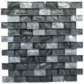 Instant Mosaic Upscale Designs Mesh-Mounted Glass Mosaic Wall Tile - 3 in. x 12 in. Tile Sample-SAMPLE02-052 206585398