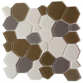 Instant Mosaic Upscale Designs Mesh-Mounted Glass Wall Tile - 3 in. x 6 in. Tile Sample-SAMPLE-02-053 206748906