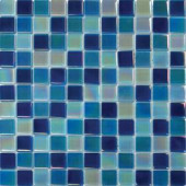 Iridescent Blue 12 in. x 12 in. x 8 mm Glass Mesh-Mounted Mosaic Tile (10 sq. ft. / case)-GLSB-IRB8M 300333850