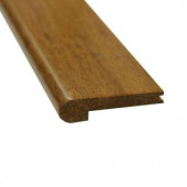 Islander Carbonized 5/16 in. Thick x 3-5/8 in. Wide x 72-3/4 in. Length Strand Bamboo Stair Nose Molding-66628-5C 205166561