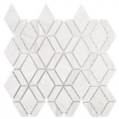 Jeff Lewis Crescent 10-1/4 in. x 11 in. x 8 mm Limestone Mosaic Tile-98489 207174644