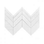 Jeff Lewis Mapleton 7 in. x 12 in. x 10 mm Marble Mosaic Tile-98485 207174640