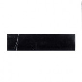 Jeff Lewis Nero Marquina 4 in. x 16 in. Polished Marble Field Wall Tile (8 sq. ft. / case)-98459 207189268