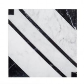 Jeff Lewis Rexford 11-3/4 in. x 11-3/4 in. x 10 mm Marble Mosaic Tile-98479 207174622