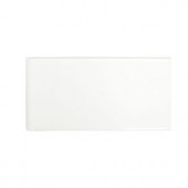 Jeffrey Court Allegro White 3 in. x 3 in. x 8 mm Ceramic Double Bull Nose Tile-99229 205942511