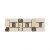 Jeffrey Court Biscotti Creama Emperador 4 in. x 12 in. Marble Travertine Floor Wall Accent-99072 202273513