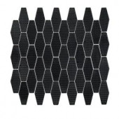Jeffrey Court Carbon Hex 10-1/4 in. x 11-1/8 in. x 8 mm Glass Mosaic Tile-99323 205952796