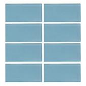 Jeffrey Court Caribbean Water Gloss 3 in. x 6 in. x 8 mm Glass Wall Tile-99514 202663560