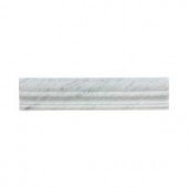 Jeffrey Court Carrara 2.625 in. x 11 in. Marble Wall Accent/Trim Tile-99063 202273504