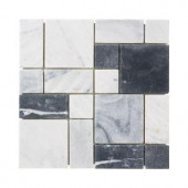 Jeffrey Court Carrara Block 12 in. x 12 in. x 8 mm Marble Mosaic Floor/Wall Tile-99051 202273492