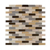 Jeffrey Court Castle Stone Brick 12 in. x 12 in. x 8 mm Glass Travertine Mosaic Wall Tile-99175 202530613