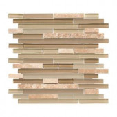 Jeffrey Court Country Winds Pencil 12 in. x 12 in. x 8 mm Glass Marble Mosaic Wall Tile-99177 202530896
