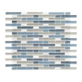 Jeffrey Court Cyclove 10.875 in. x 13.25 in. x 8 mm Glass/Stone Mosaic Wall Tile-99555 204213629