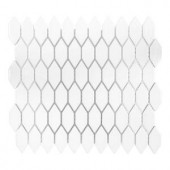 Jeffrey Court Dovetail White 10-3/4 in. x 12-1/8 in. x 8 mm Ceramic Mosaic Tile-99333 205952817