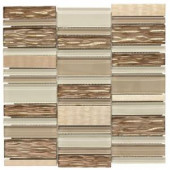 Jeffrey Court Gold Bars 11.75 in. x 12 in. x 8 mm Glass/Metal Mosaic Wall Tile-99725 204659733