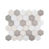 Jeffrey Court Honeycomb 11 in. x 12.625 in. x 5 mm Porcelain Mosaic Tile-99392 206822870