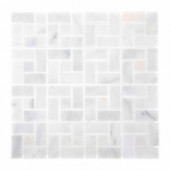 Jeffrey Court Ice Blocks 12 in. x 12 in. x 10 mm White Marble Mosaic Wall Tile-99721 204659688