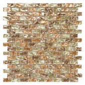 Jeffrey Court Infusion 11-7/8 in. x 12 in. x 8 mm Glass Brick Mosaic Wall Tile-99793 205110677