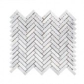 Jeffrey Court Jet Stream 10 in. x 11 in. x 8 mm Honed Marble Stone Mosaic Tile-96004 207158348