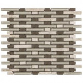Jeffrey Court Riverbend 13.25 in. x 11 in. x 8 mm Glass/Light Travertine Mosaic Wall Tile-99579 204659578