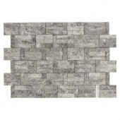 Jeffrey Court Roman Blocks 12.75x11.375 x 10 mm Grey Marble Mosaic Wall Tile-99720 204659687