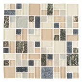 Jeffrey Court Royal Glaze 11.875 x 11.875 Glass/Metal Mosaic Wall Tile-99567 204213605