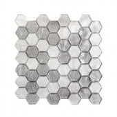 Jeffrey Court Schuyler Grey 11-7/8 in. x 12 in. x 6 mm Glass Mosaic Tile-99300 207187272