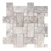 Knight Castle 12-7/8 in. x 12-7/8 in. x 10 mm Stone Mosaic Tile-99380 206822868