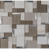 Magica 12 in. x 12 in. x 6 mm Glass and Stone Mesh-Mounted Mosaic Tile (15 sq. ft. / case)-SGLS-MAG6MM 206744765