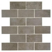 MARAZZI Studio Life Times Square 12 in. x 12 in. x 6 mm Ceramic Brick Joint Mosaic Tile-SL0624BWHD1P2 205994364