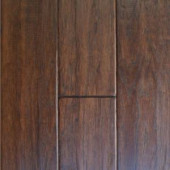 Millstead Take Home Sample - Hand Scraped Hickory Cocoa Engineered Hardwood Flooring - 5 in. x 7 in.-MI-615234 203193602
