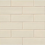 MS International Antique White 4 in. x 12 in. Handcrafted Glazed Ceramic Wall Tile (2 sq. ft. / case)-SMOT-PT-AW412 206634006