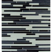 MS International Black and White Bamboo 12 in. x 12 in. x 8 mm Glass Mesh-Mounted Mosaic Tile-GLSBB-BW8MM 202814241