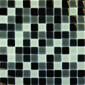 MS International Black Blend 12 in. x 12 in. x 8 mm Glass Mesh-Mounted Mosaic Tile-THDW1-SH-BW8MM 100664277