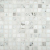 MS International Calacatta Gold 12 in. x 12 in. x 10 mm Polished Marble Mesh-Mounted Mosaic Tile-SMOT-CALAGOLD-1X1P 203684666
