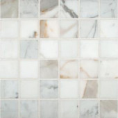 MS International Calacatta Gold 12 in. x 12 in. x 10 mm Polished Marble Mesh-Mounted Mosaic Tile-SMOT-CALAGOLD-2X2P 203684668