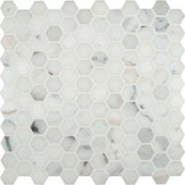 MS International Calacatta Gold Hexagon 12 in. x 12 in. x 10 mm Polished Marble Mesh-Mounted Mosaic Tile-SMOT-CALAGOLD-1HEX 203684665