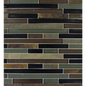 MS International California Gold Interlocking 12 in. x 12 in. x 8 mm Glass and Stone Mesh-Mounted Mosaic Tile-SGLSIL-CGS8MM 202814237