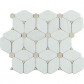 MS International Cecily 11 in. x 13 in. x 10 mm Polished Marble Mesh-Mounted Mosaic Tile (9.48 sq. ft. / case)-CECILY-POL10MM 300051514