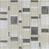 MS International Chantilly Stax 11.85 in. x 11.97 in. x 8 mm Glass Mesh-Mounted Mosaic Tile (9.85 sq. ft. / case)-GLS-CHASTA8MM 300051500